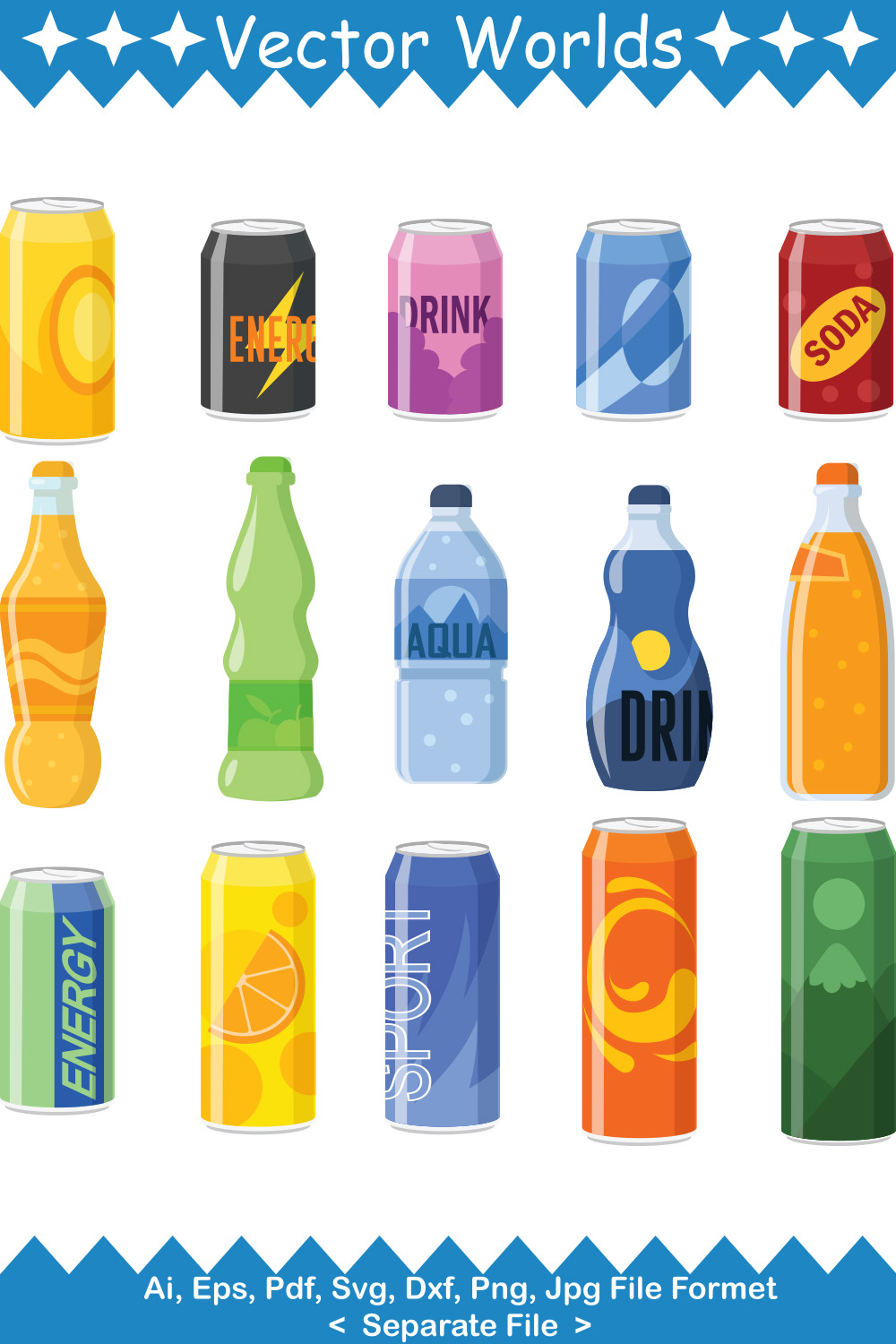 Drink SVG Vector Design pinterest preview image.