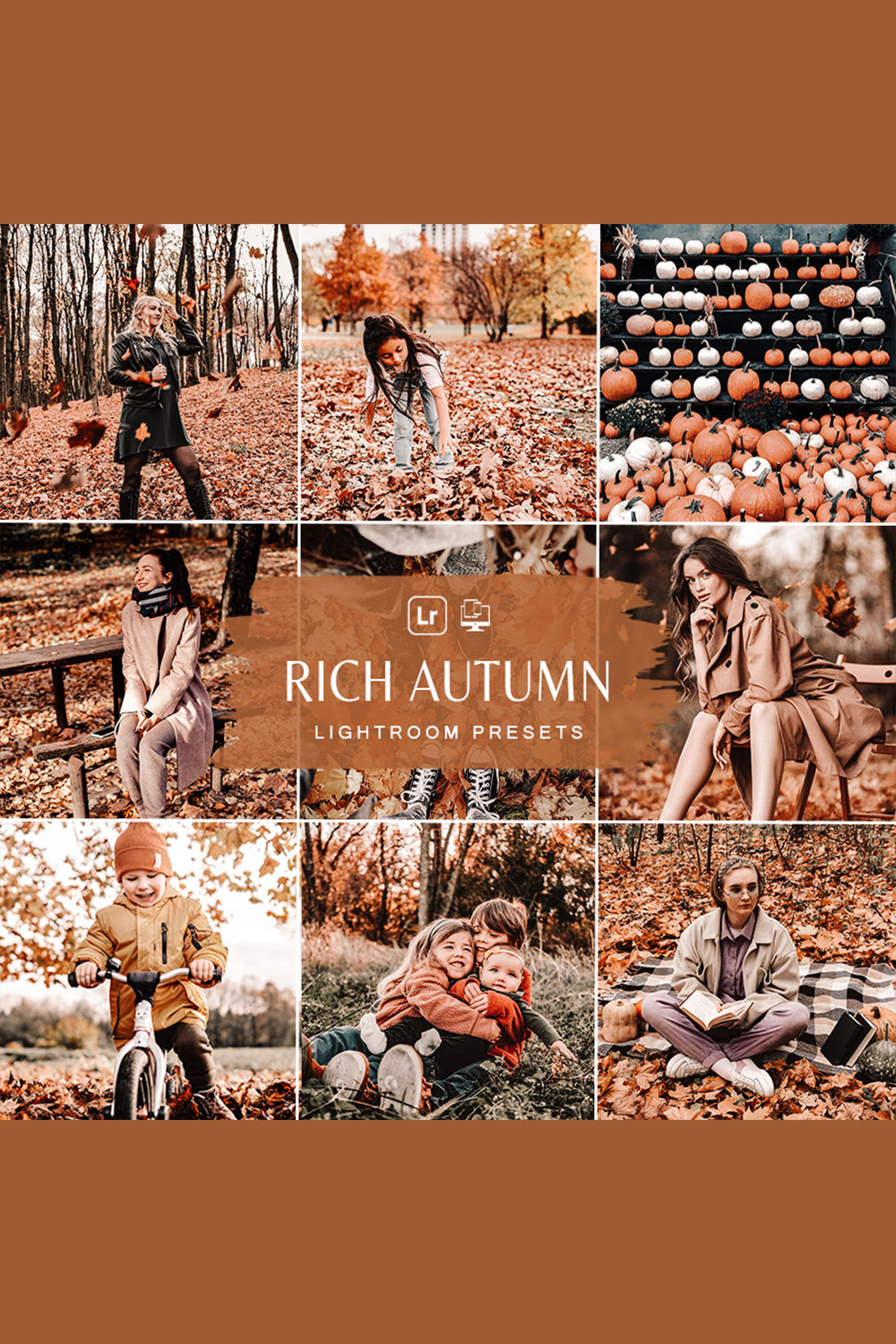 25 Rich Autumn Lightroom Desktop and Mobile Presets pinterest preview image.