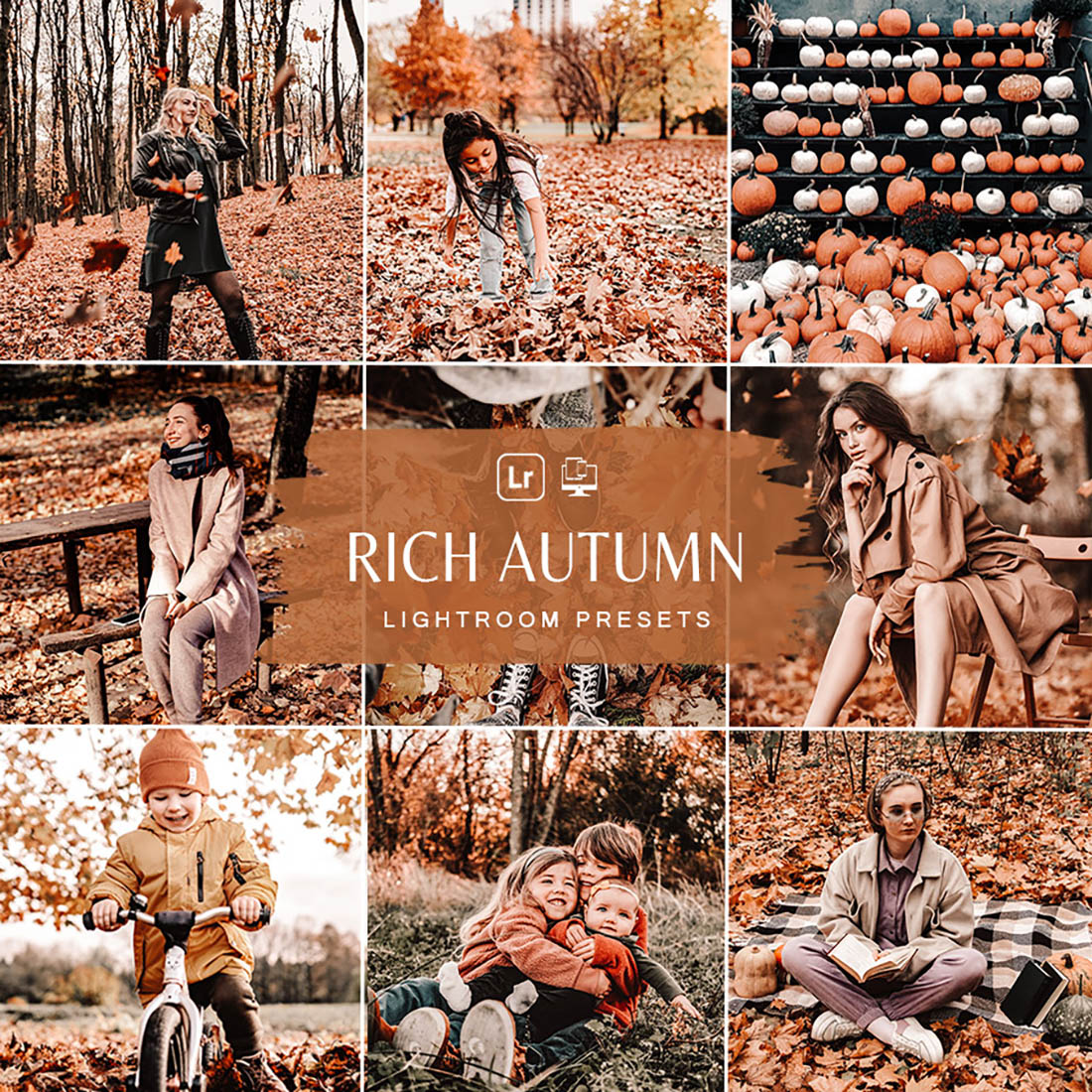 25 Rich Autumn Lightroom Desktop and Mobile Presets cover image.