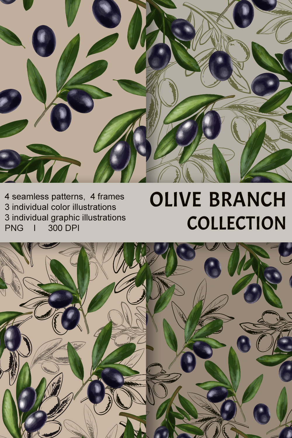 Olive branch collection pinterest preview image.