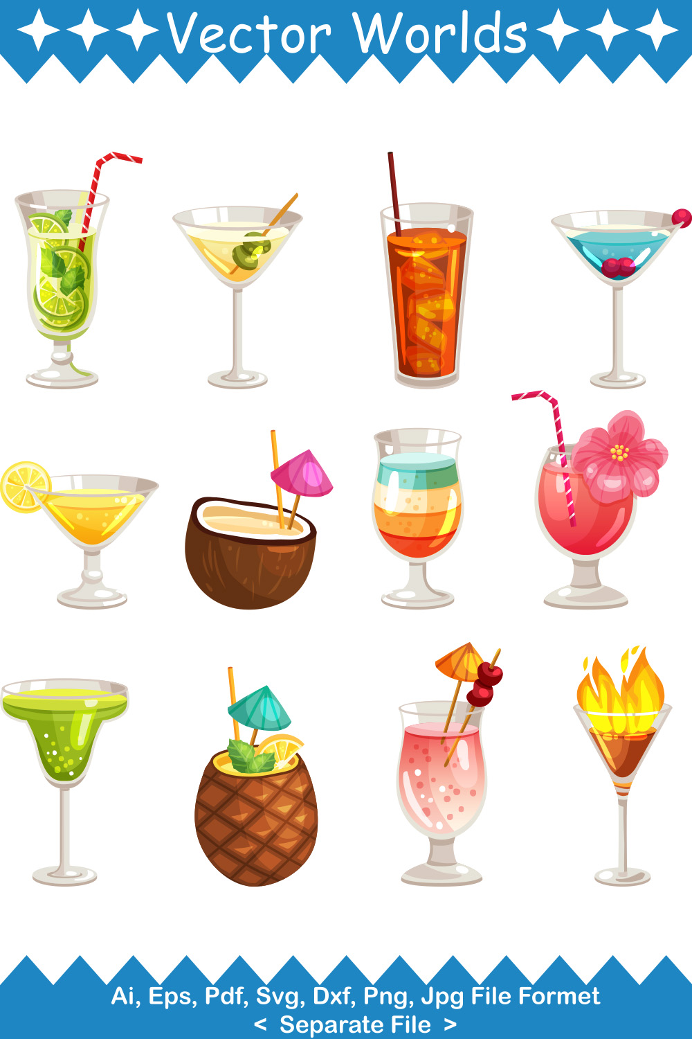 Fruit Juice SVG Vector Design pinterest preview image.