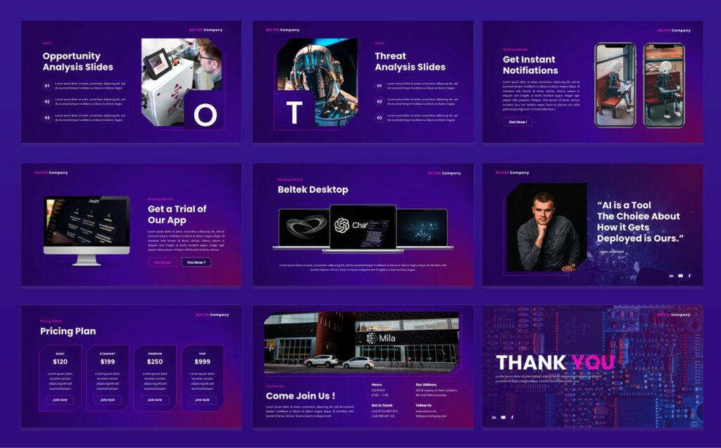 Beltek - AI Tech Presentation Keynote Template - MasterBundles