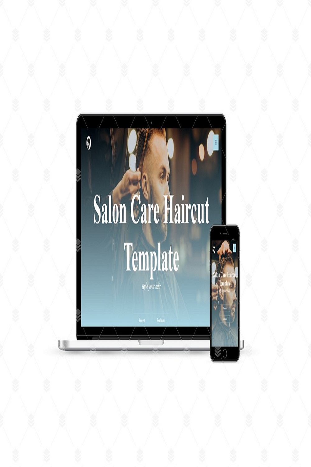 HTML5 Responsive salon care Haircut Template pinterest preview image.
