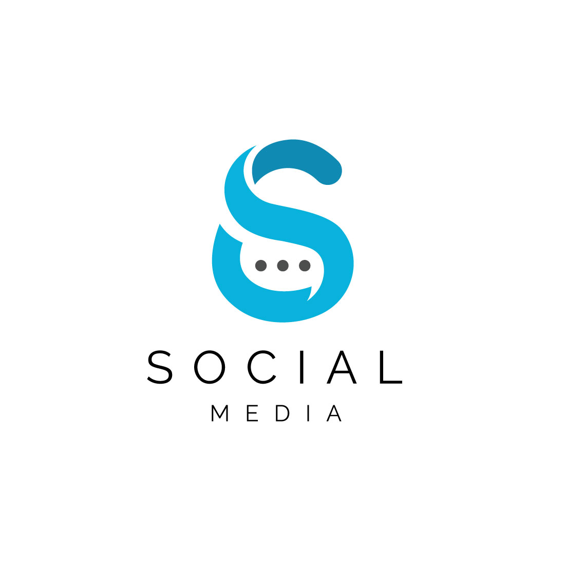 Initial Social Media Letter S Logo preview image.