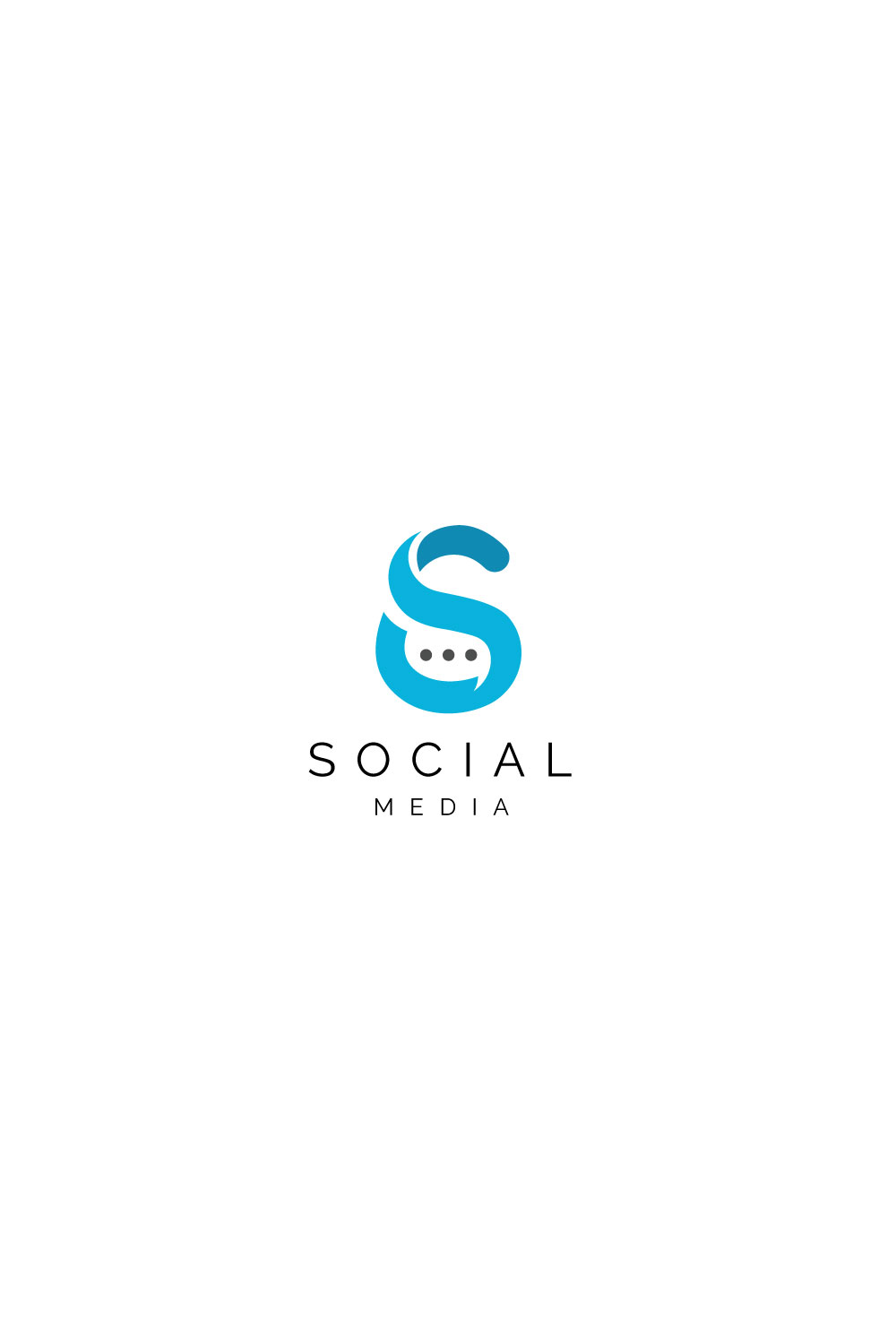 Initial Social Media Letter S Logo pinterest preview image.