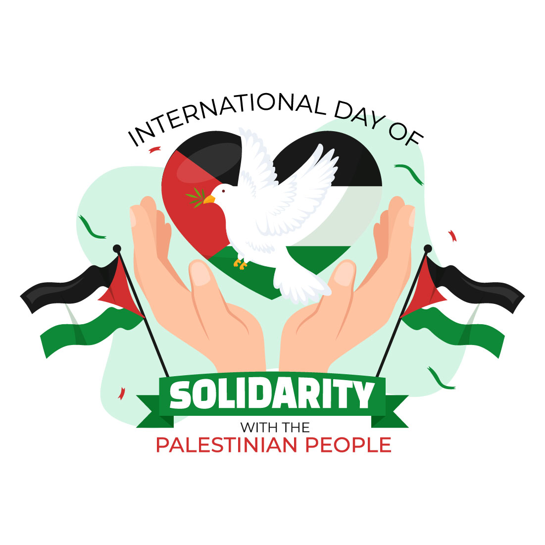 12 International Day of Solidarity with the Palestinian People Illustration cover image.