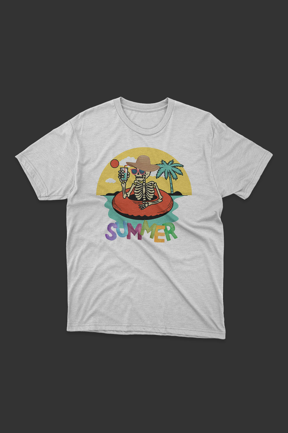 Summer T Shirt Design pinterest preview image.