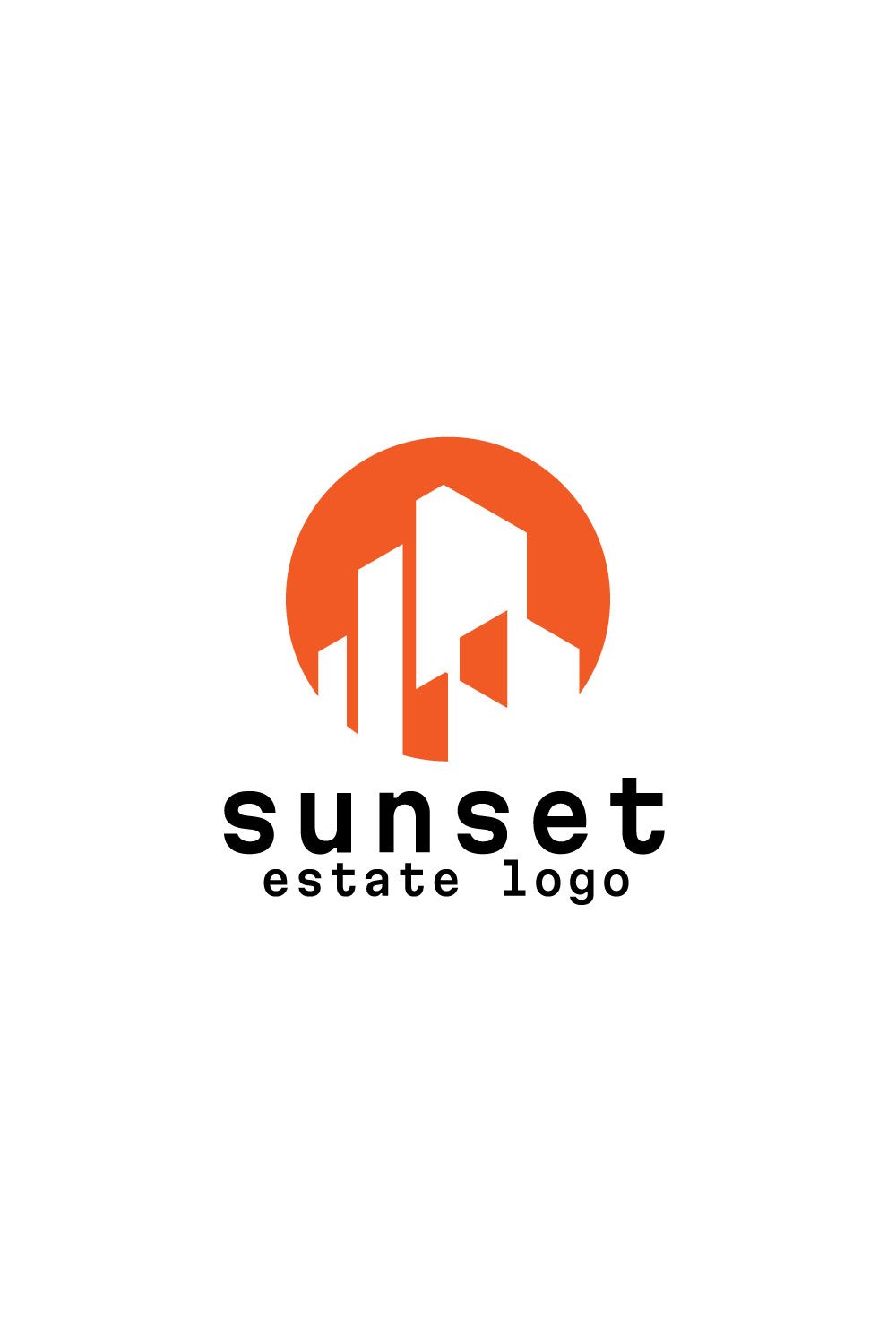Sunset Real Estate Logo pinterest preview image.