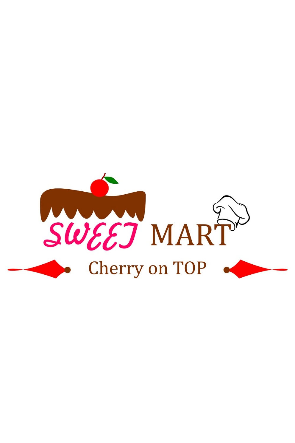 A logo for Sweet Mart Bussiness pinterest preview image.