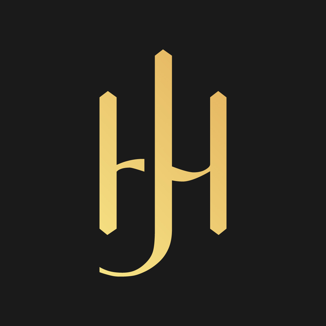 HJ logo design preview image.