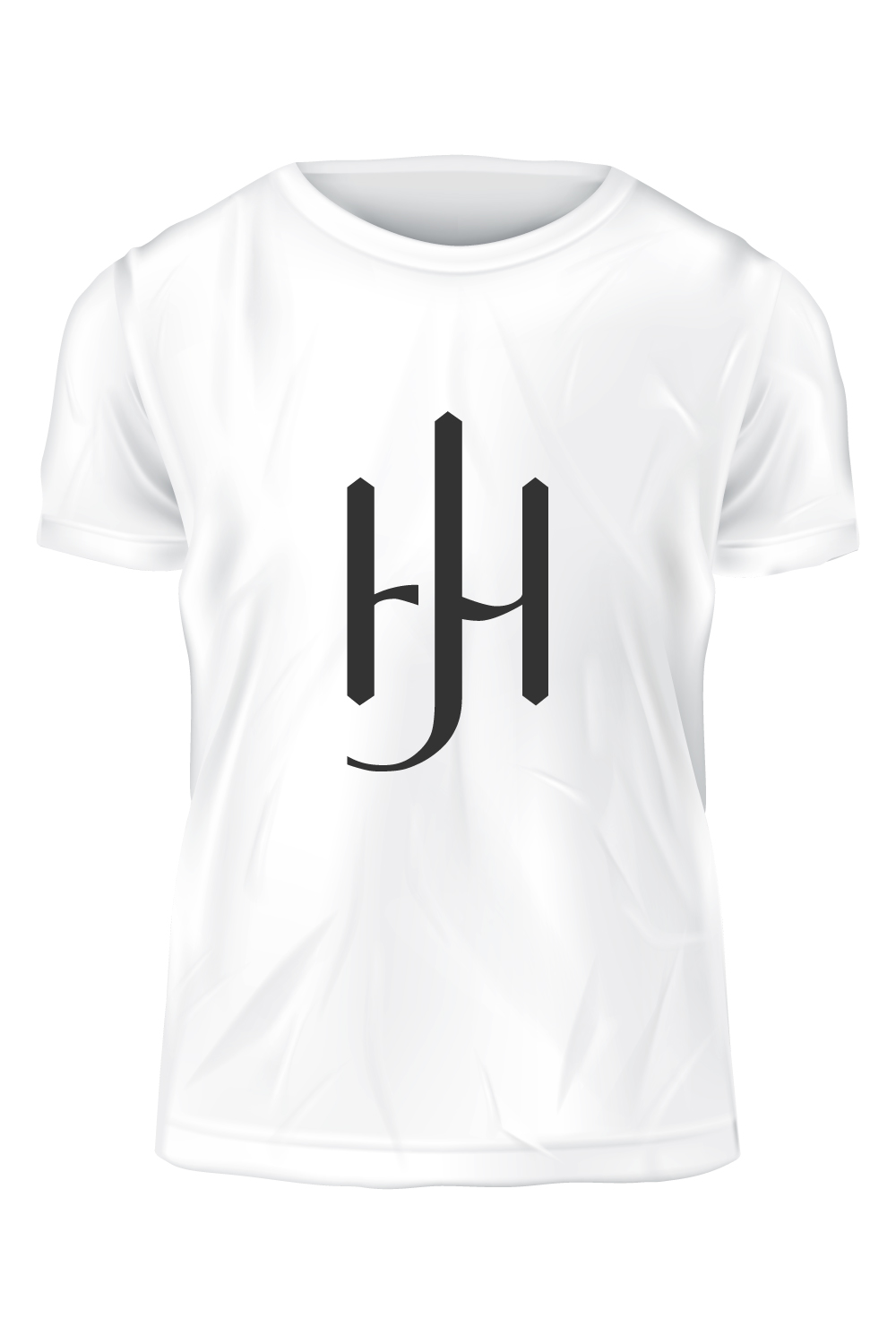 HJ logo design pinterest preview image.