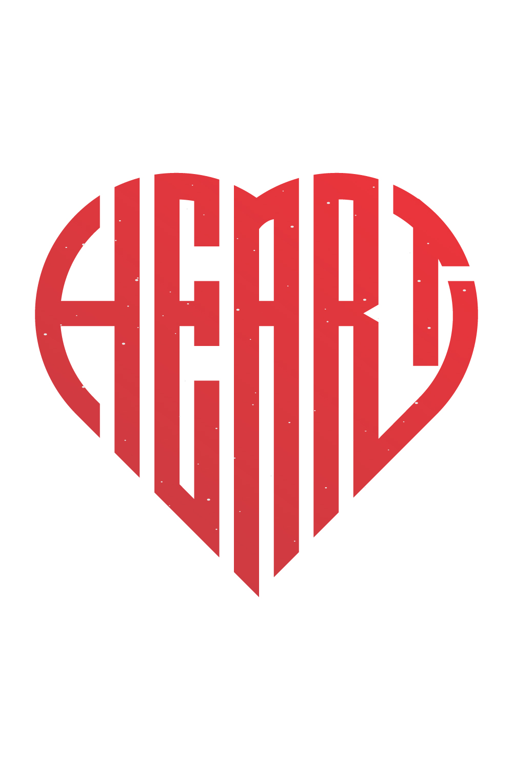 HEART logo design pinterest preview image.