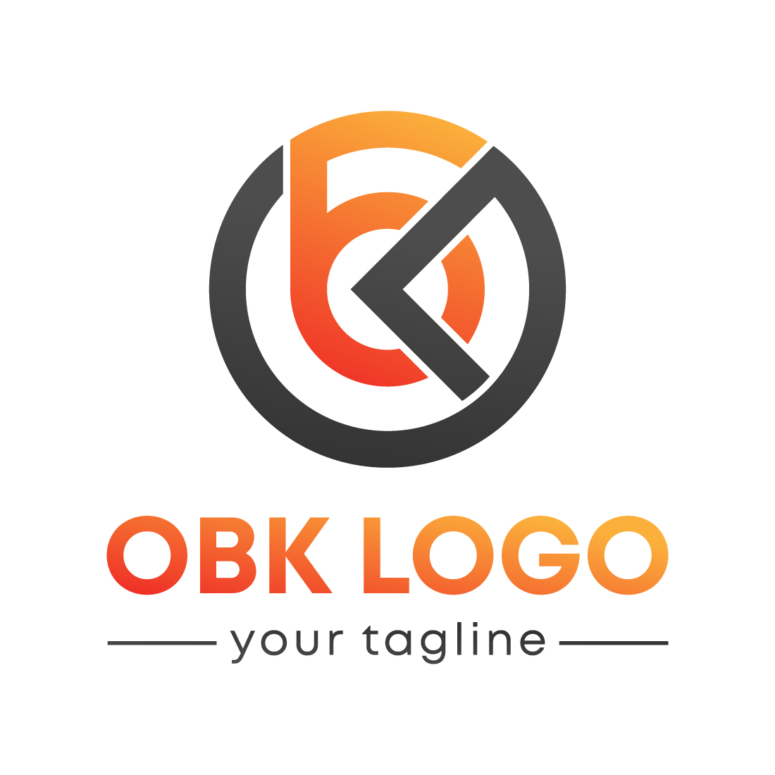 OBK logo Design preview image.