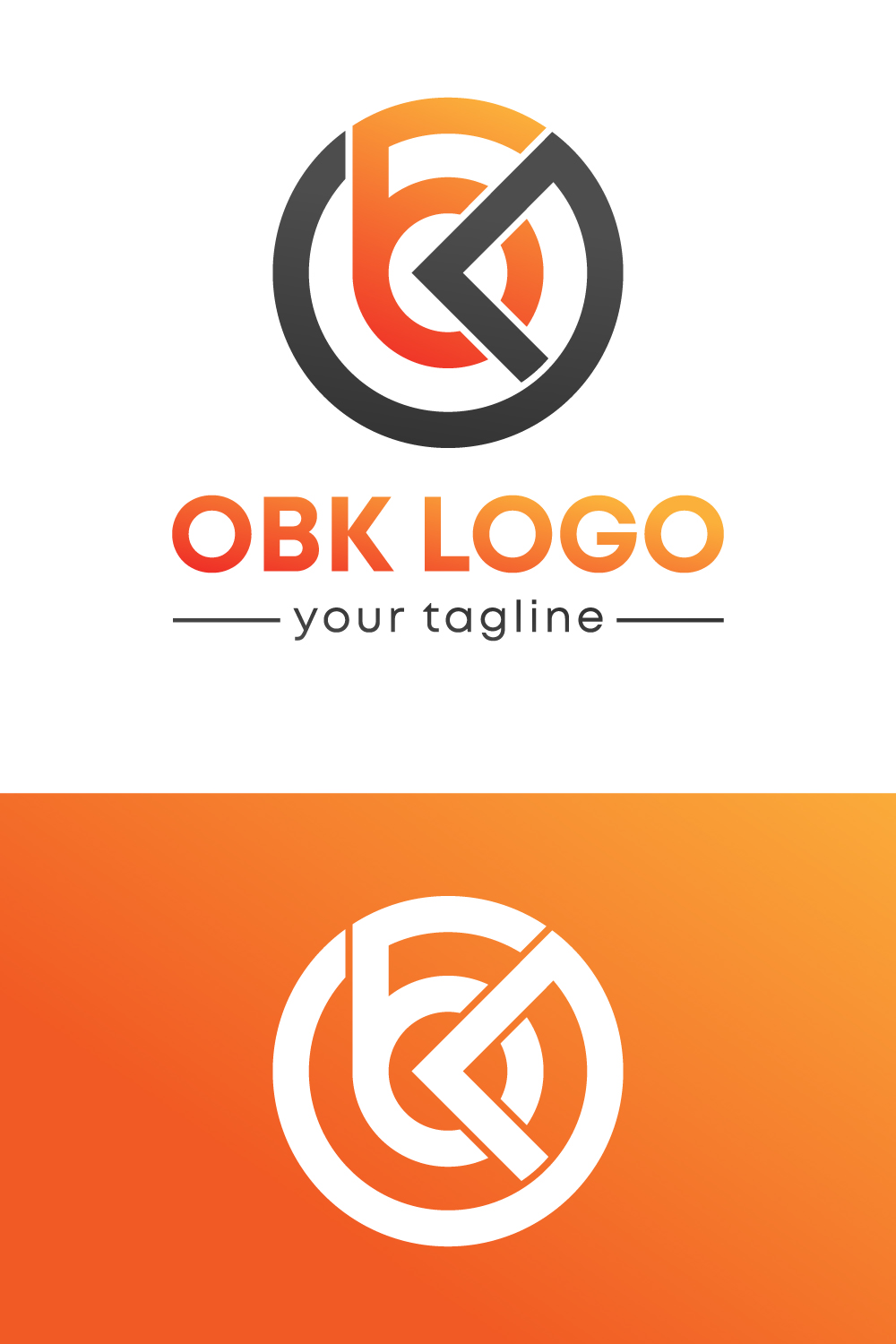 OBK logo Design pinterest preview image.