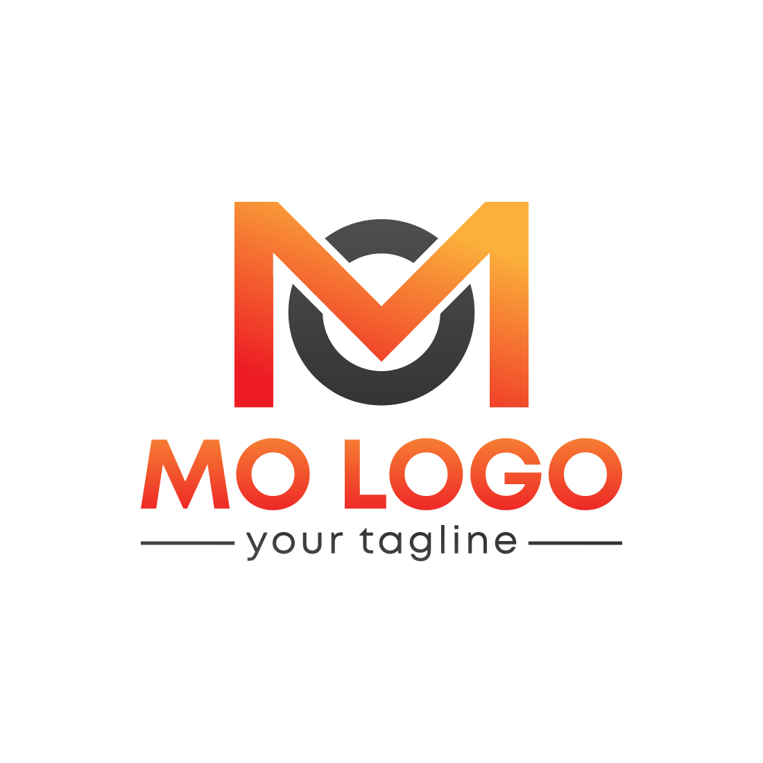 MO logo design preview image.