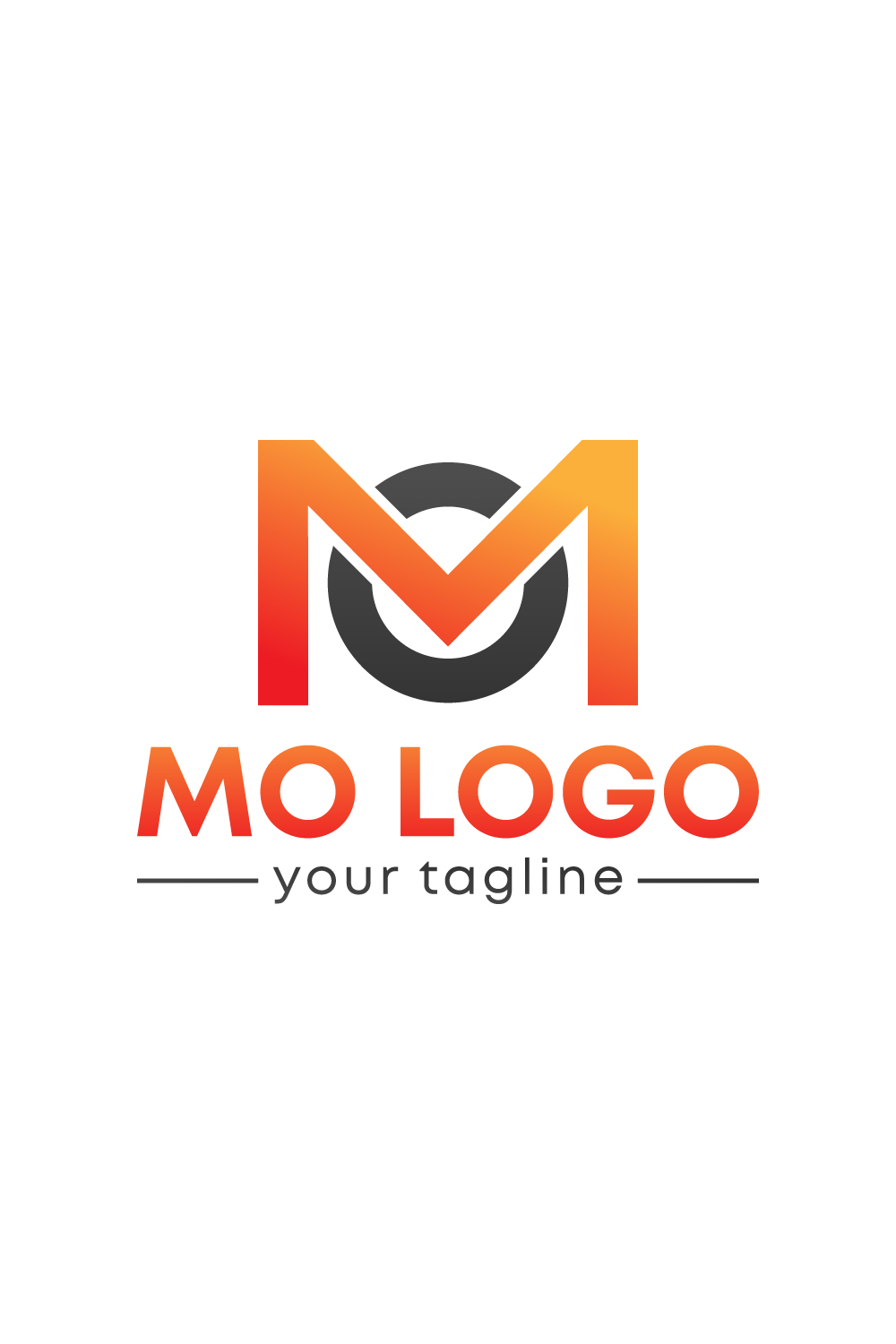 MO logo design pinterest preview image.