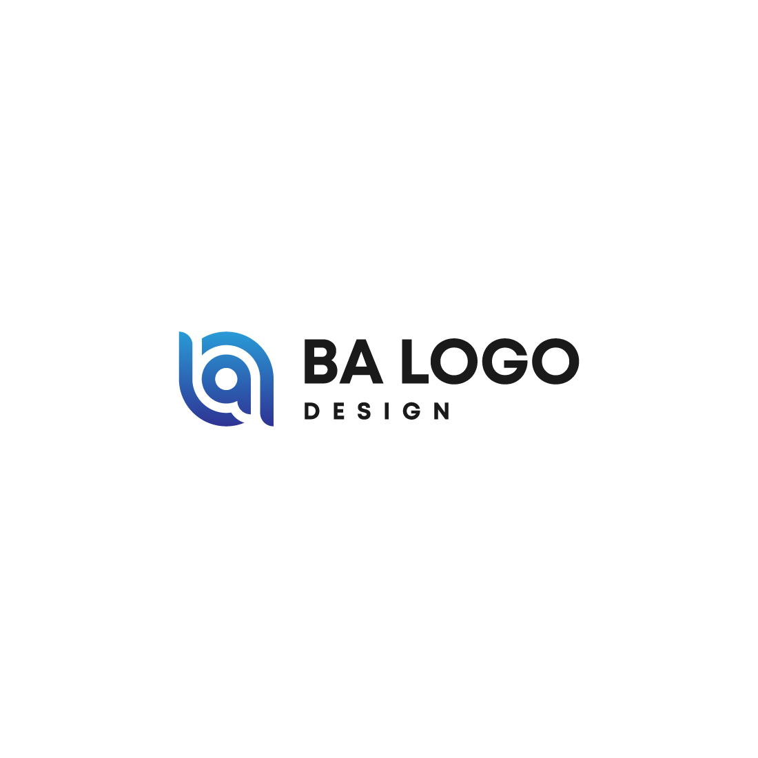 BA logo Design preview image.