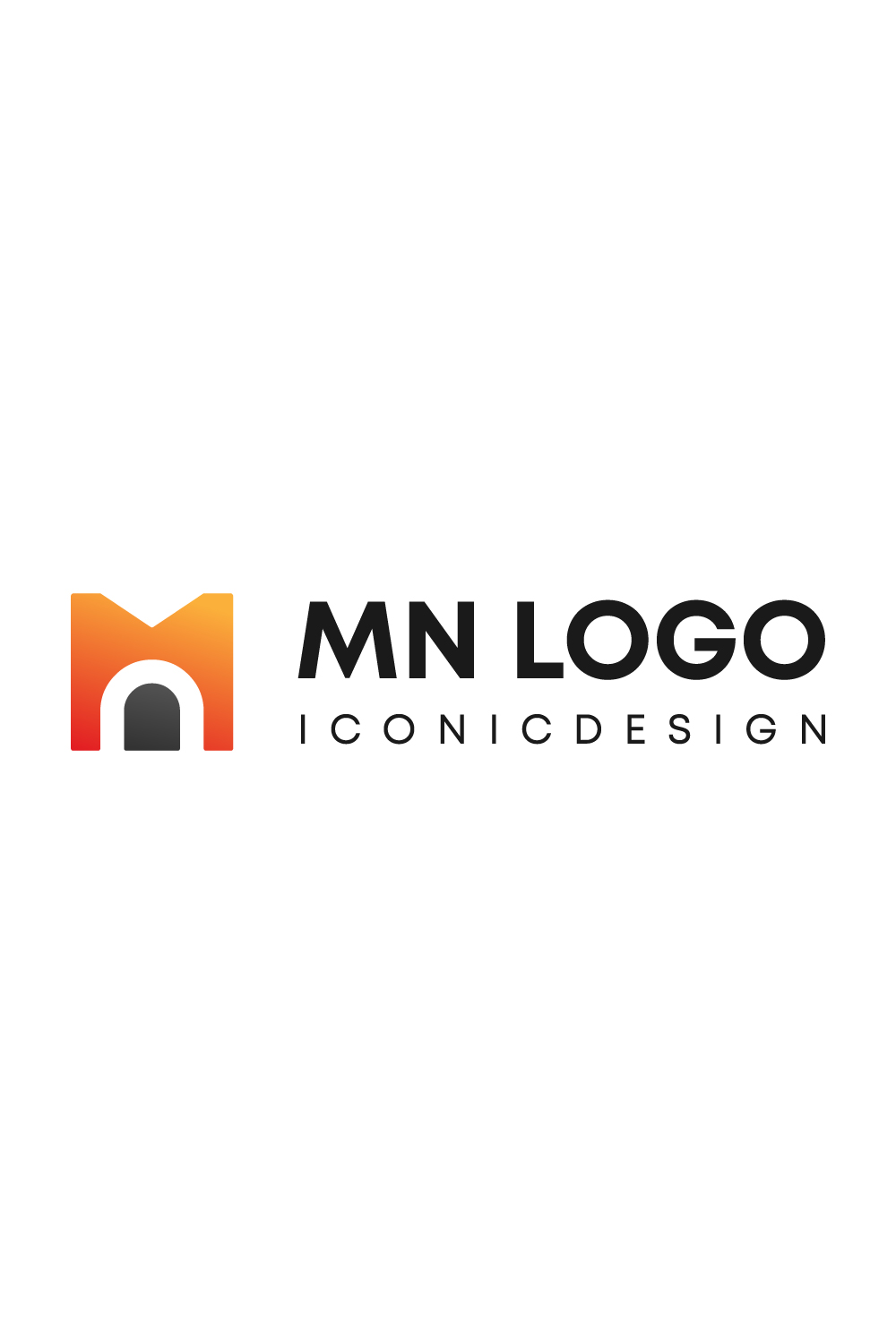 MN logo Design pinterest preview image.