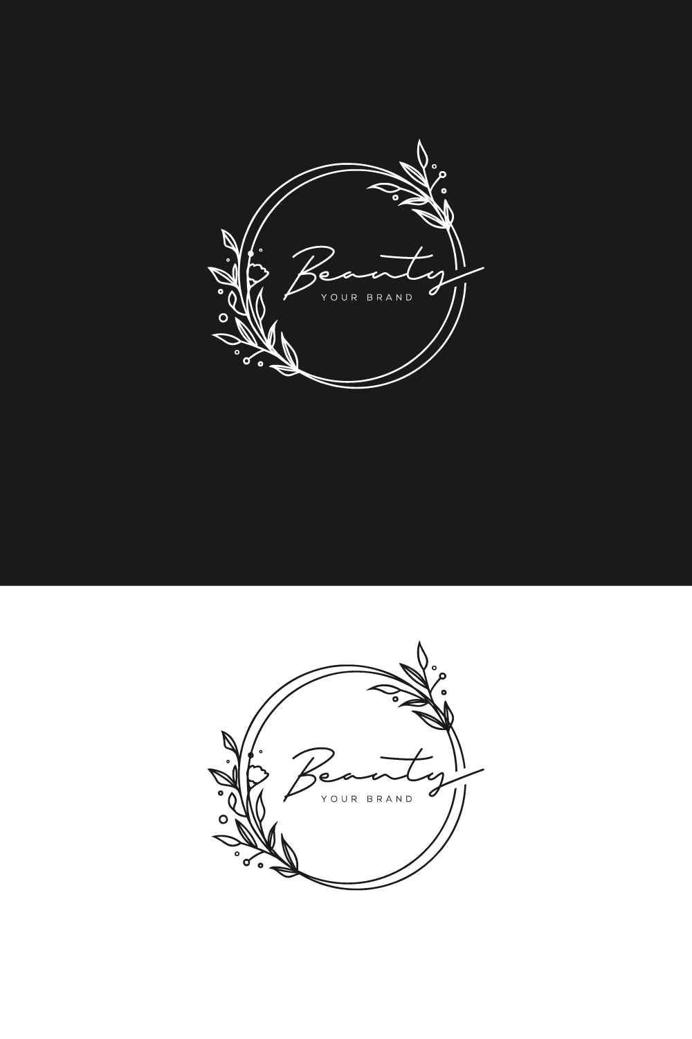 Beauty logo pinterest preview image.