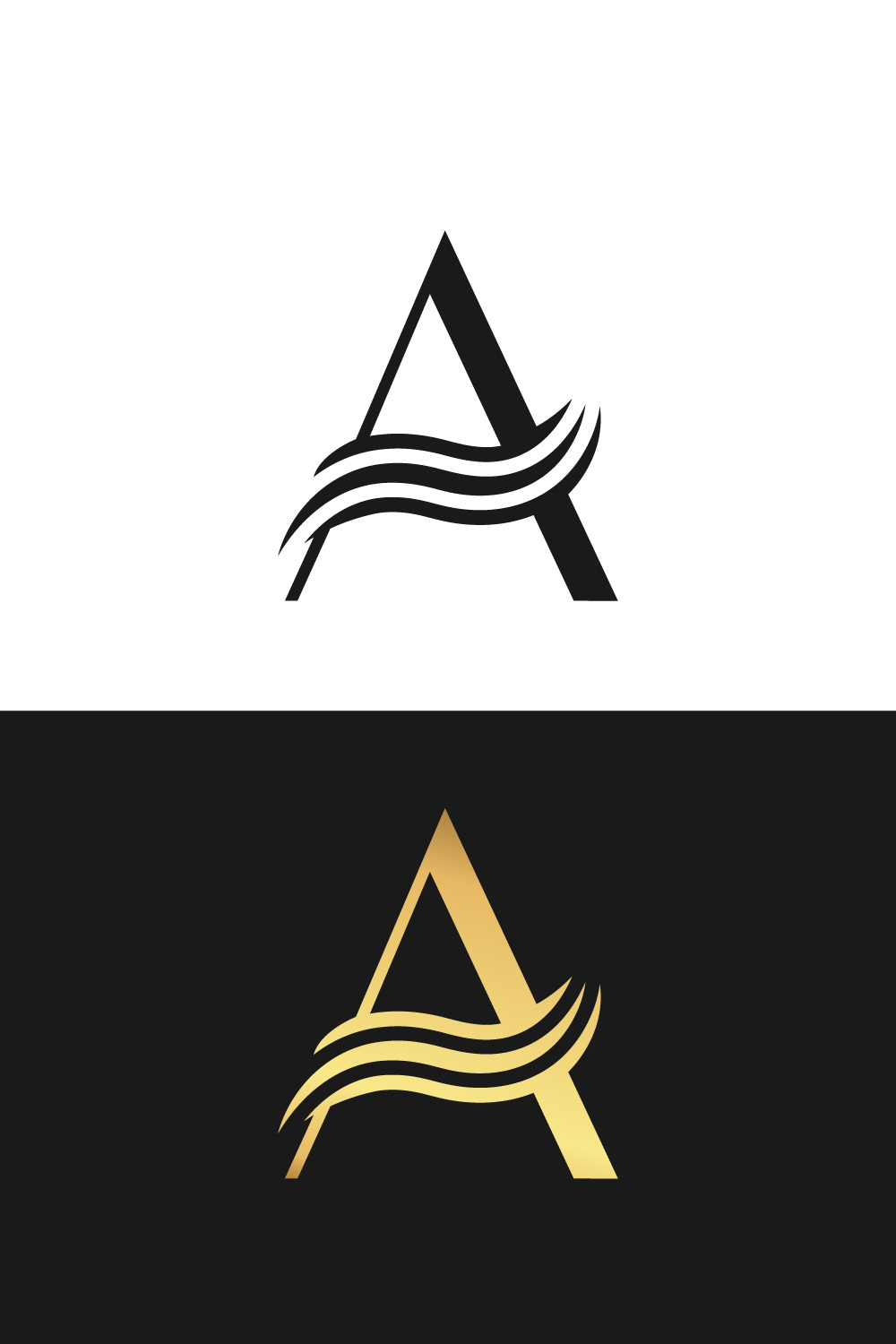 A luxury Logo pinterest preview image.