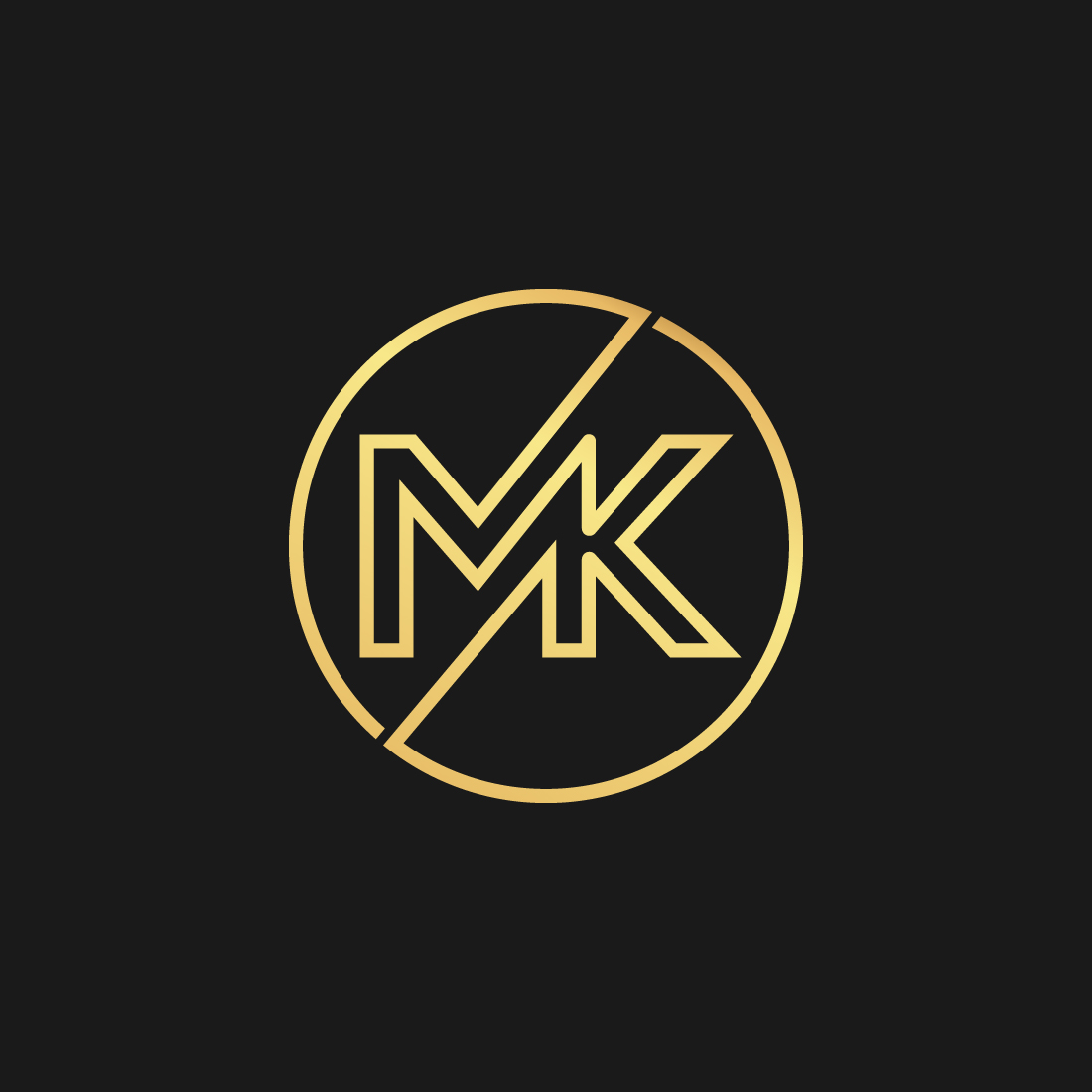 MK logo design preview image.