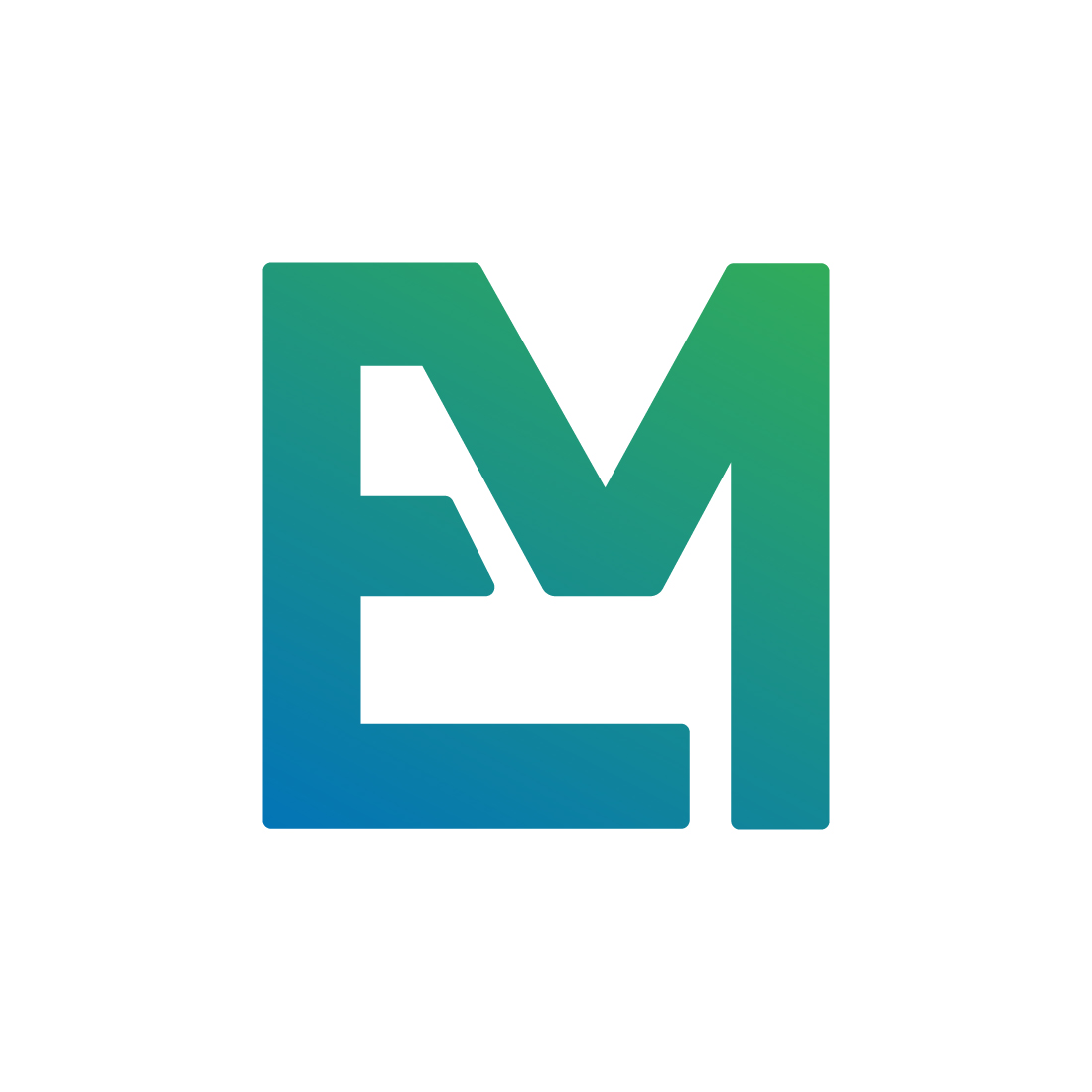 EM logo design preview image.