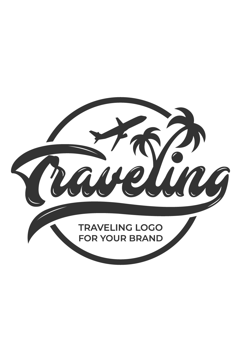 Traveling abstract logo design pinterest preview image.