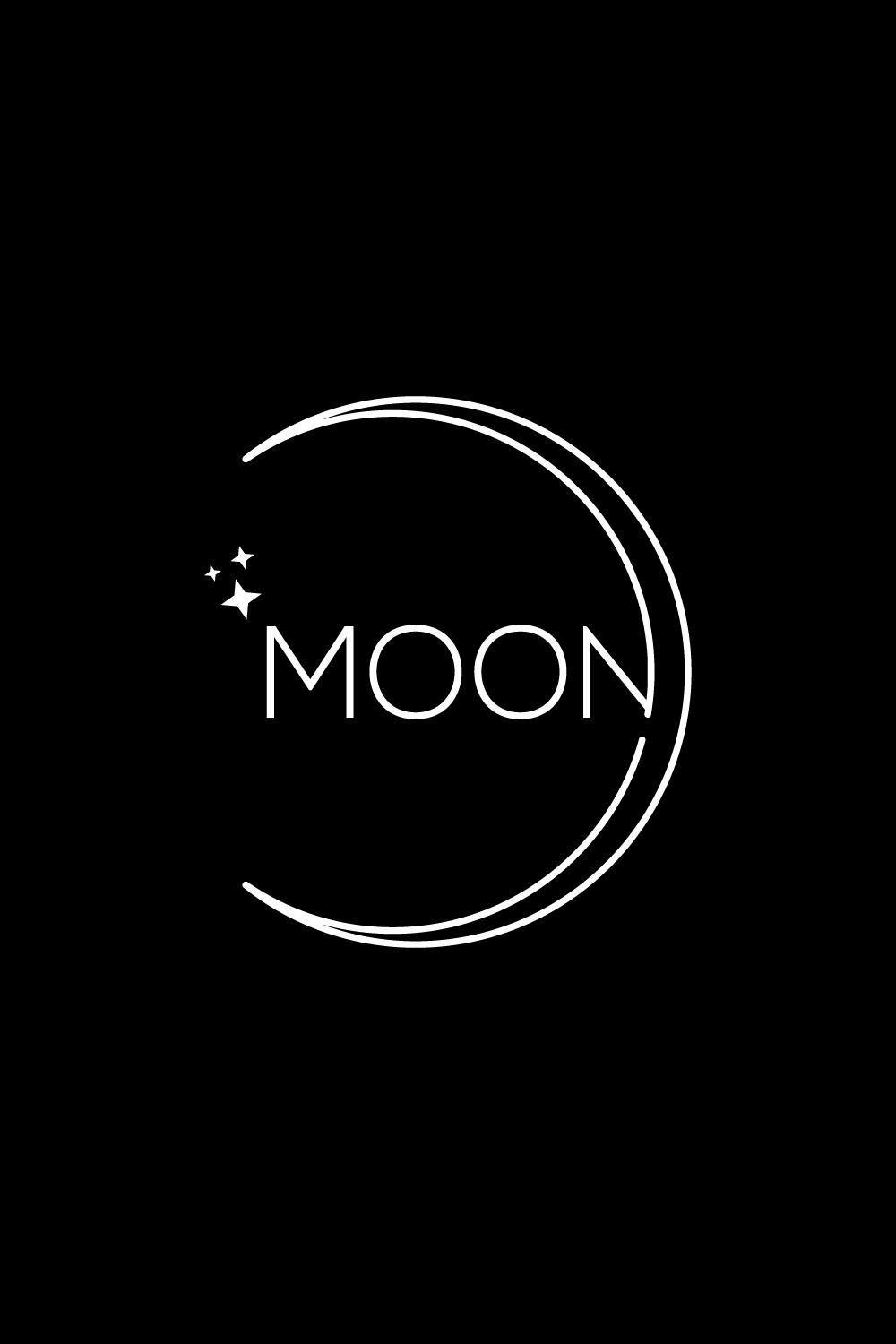 Moon Luxury logo pinterest preview image.