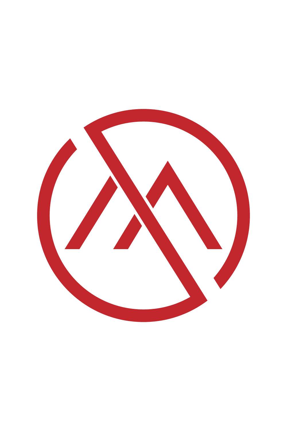 M simple logo design pinterest preview image.