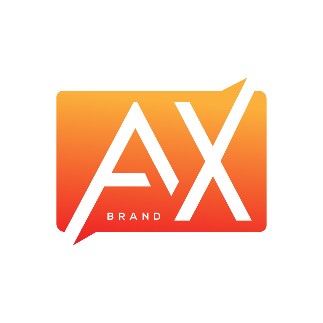 AX Logo design preview image.