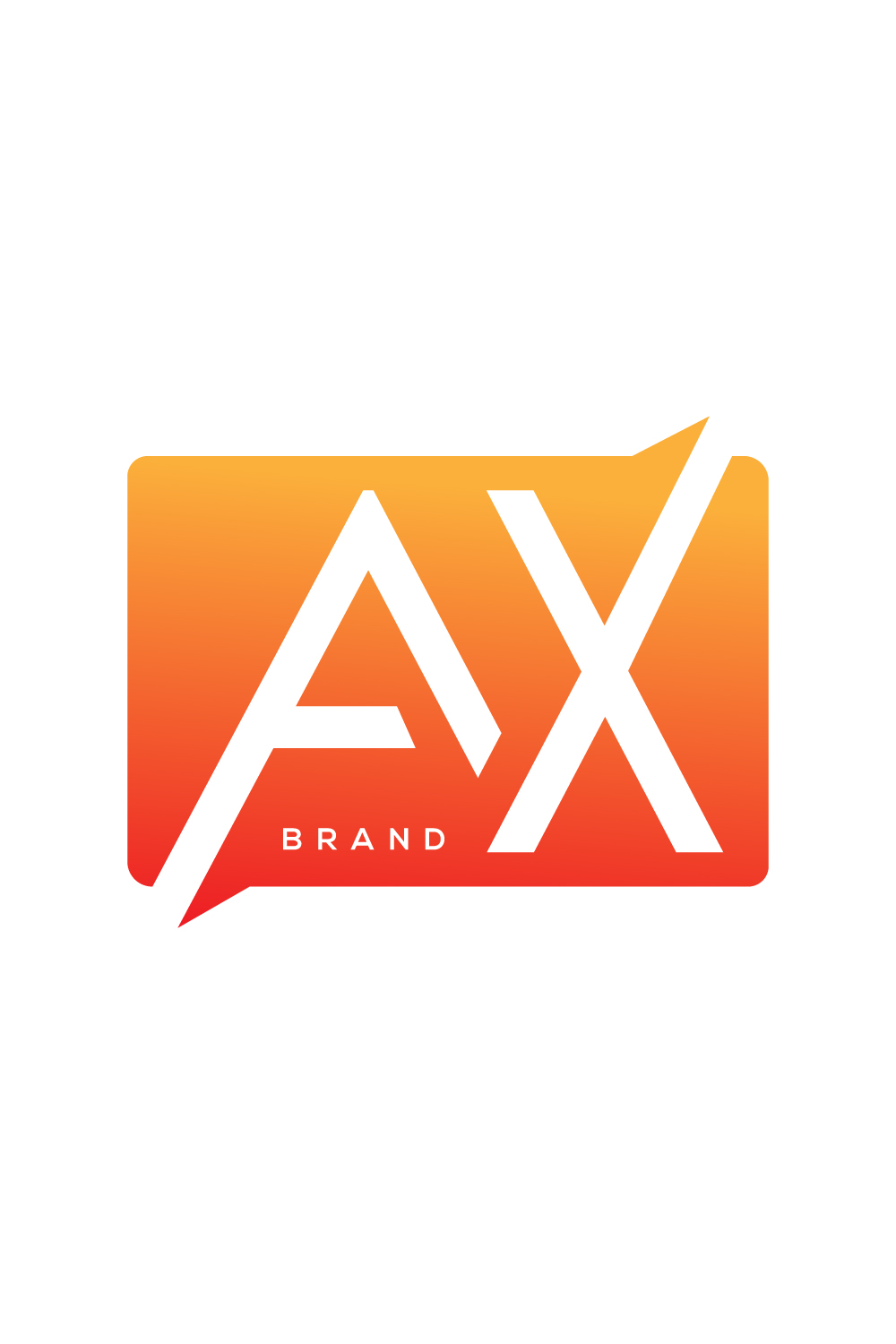 AX Logo design pinterest preview image.