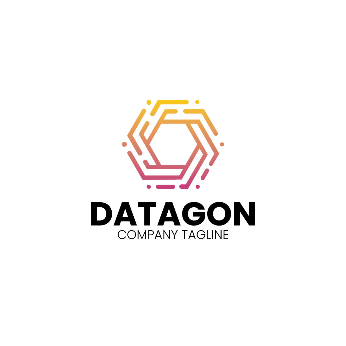 Datagon V2 Logo Template preview image.