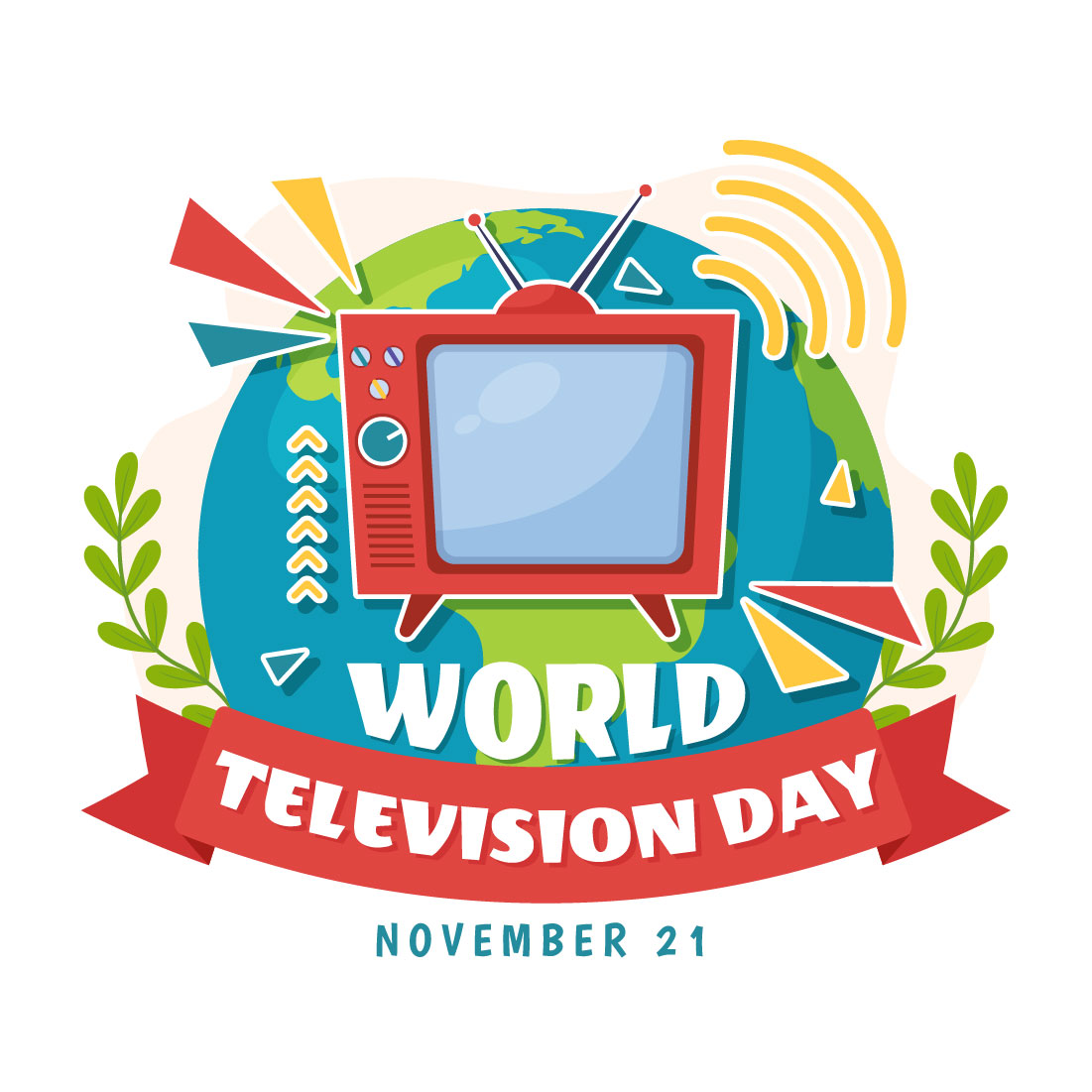 15 World Television Day Illustration cover image.