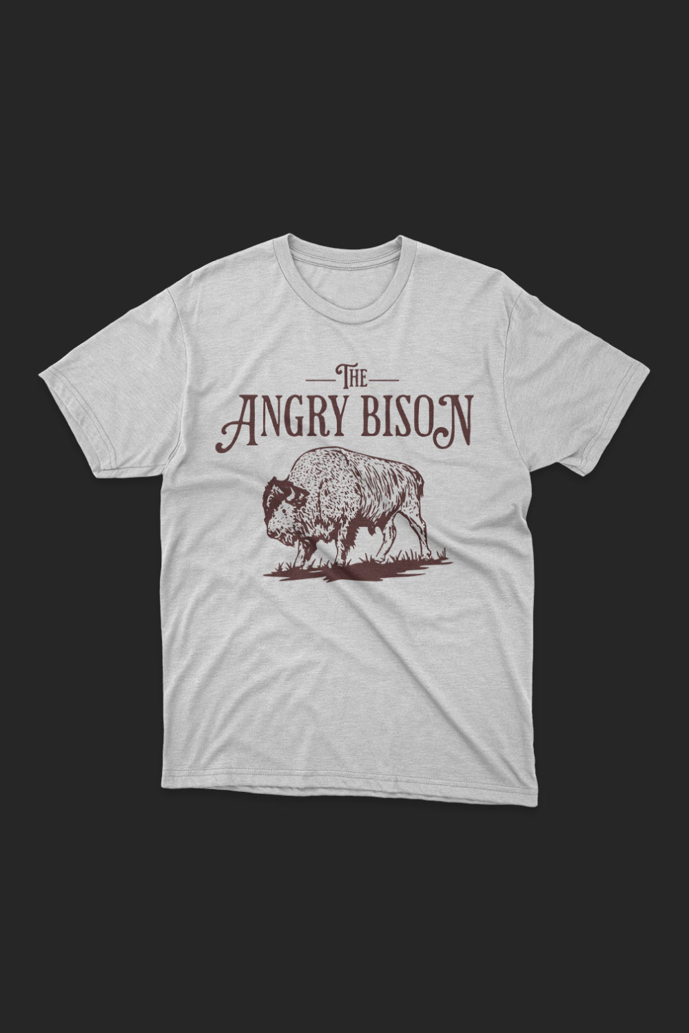 The Angry Bison T Shirt Design pinterest preview image.