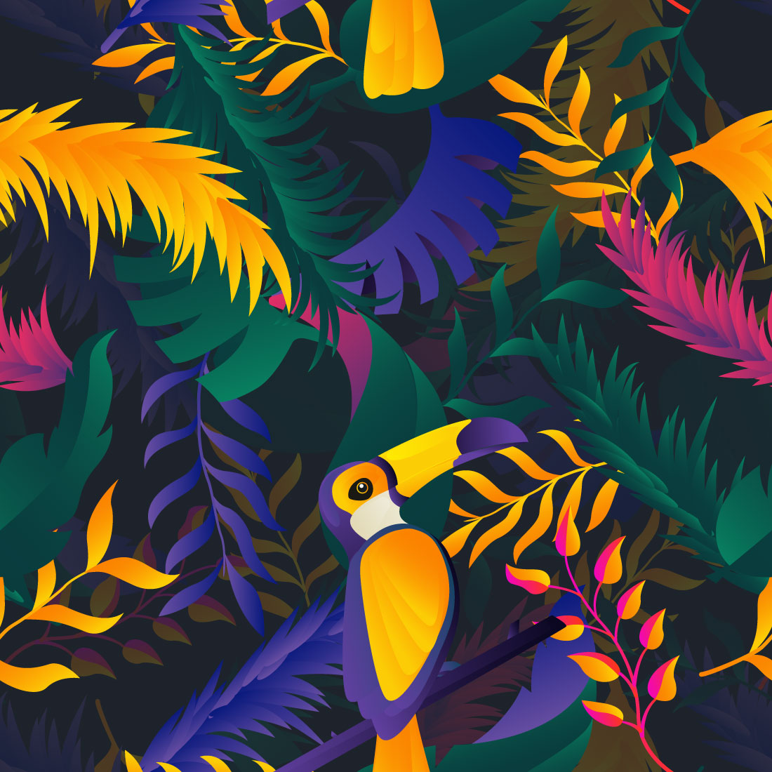 Colorful Jungle Patterns preview image.