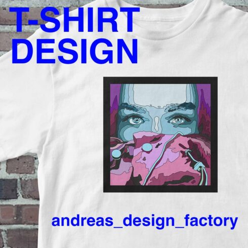 T-shirt design by digital drawing cover image.