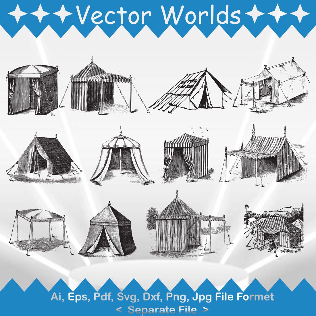 Camping SVG Vector Design preview image.