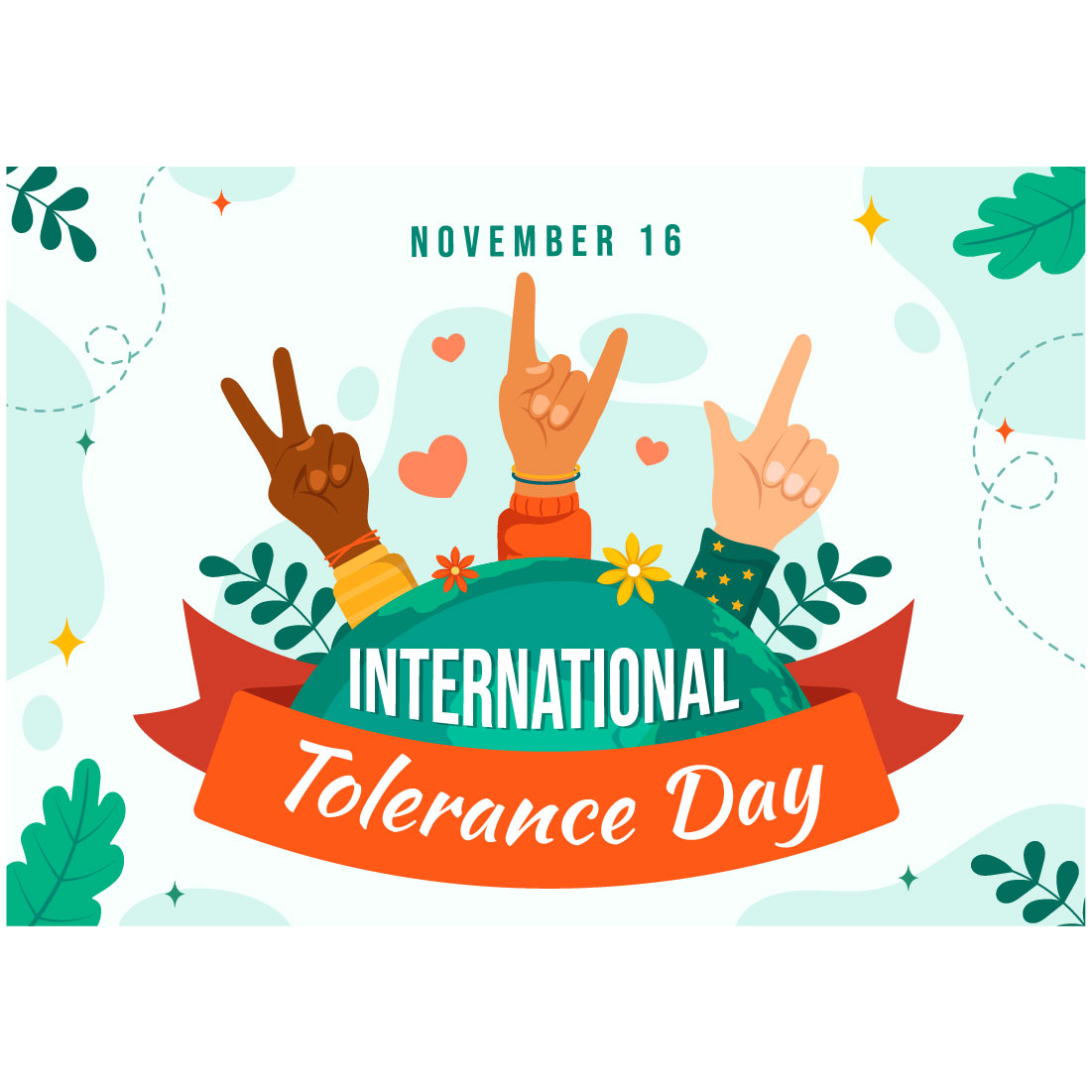 12 International Day for Tolerance Illustration preview image.