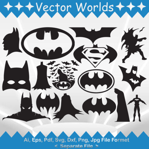 Bat Man SVG Vector Design cover image.