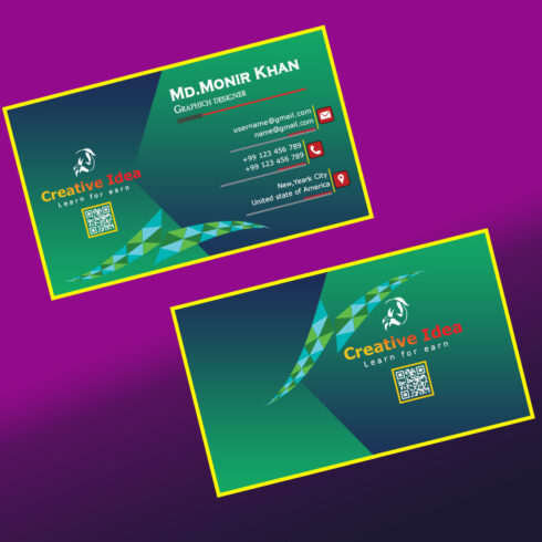 Double Sided Professional Business Card Design cover image.