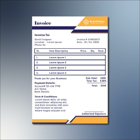 Invoice Template : Streamline your business finances effortlessly! cover image.