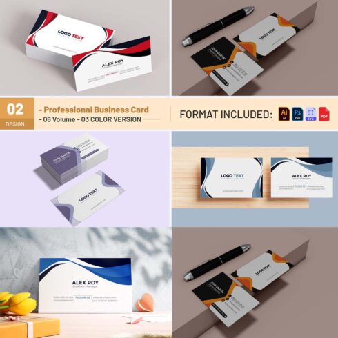 Modern Business Cards Template cover image.