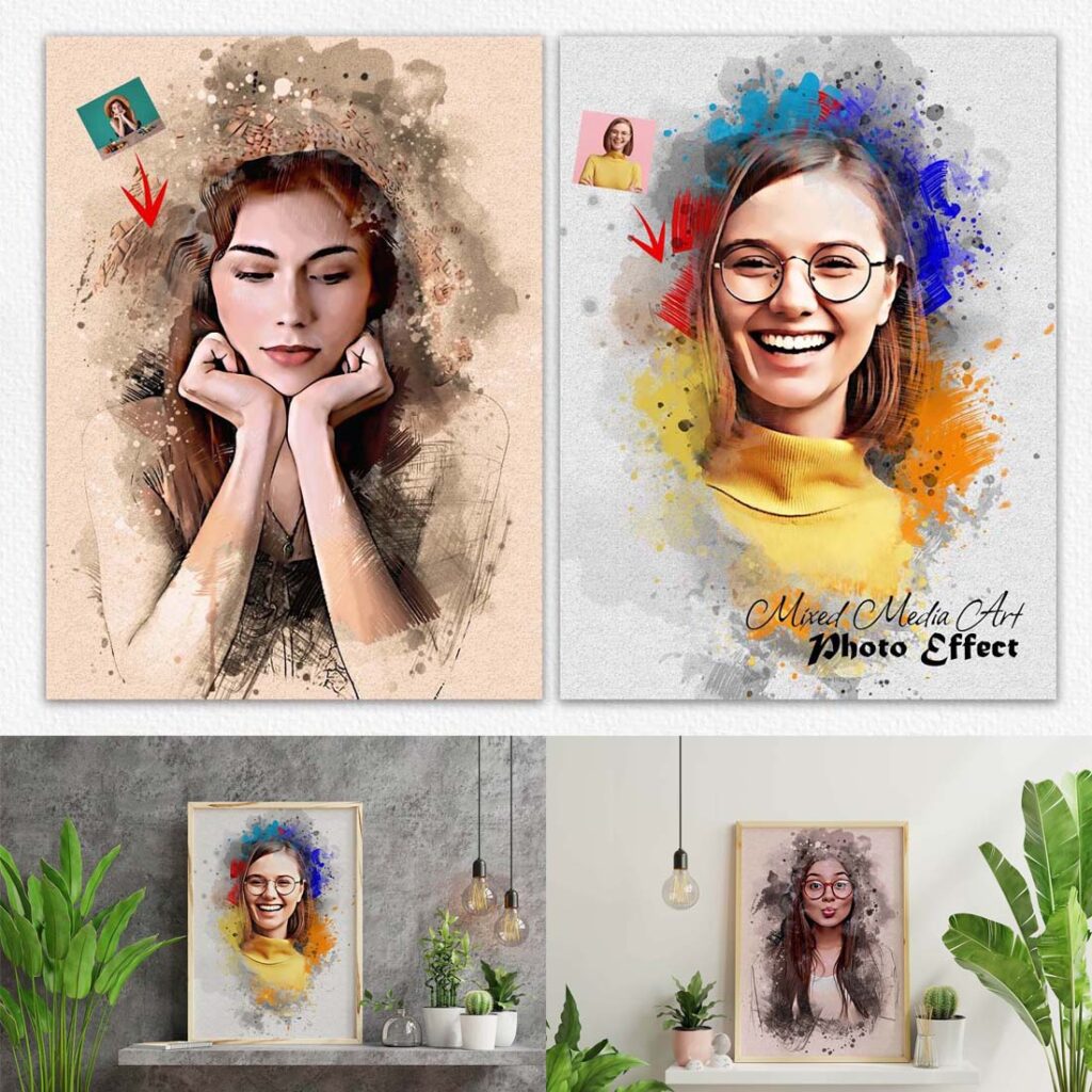 Mixed Media Art Photo Effect - Masterbundles