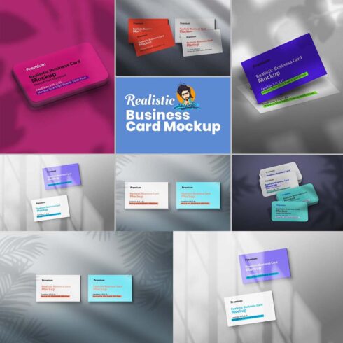 Realistic Business Card Mockup cover image.