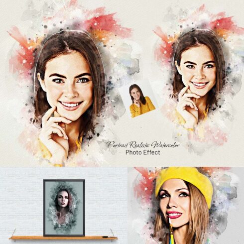 Portrait Realistic Watercolor Photo cover image.