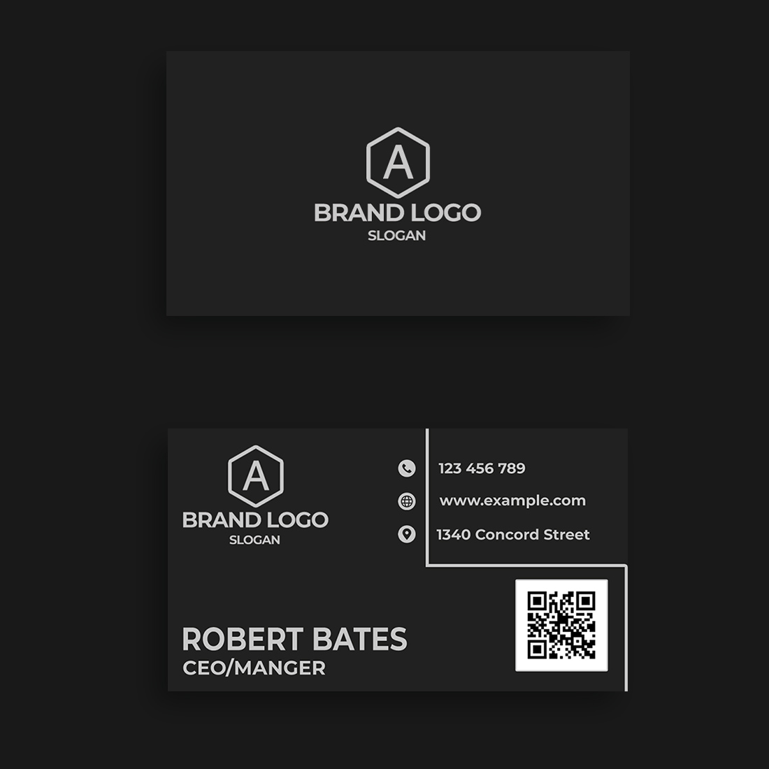 Bundle of 6 minimal and professional business cards-in only $20 preview image.