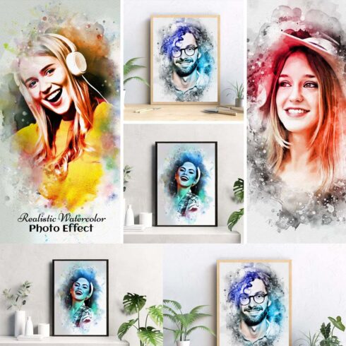 Realistic Watercolor Photo Effect cover image.