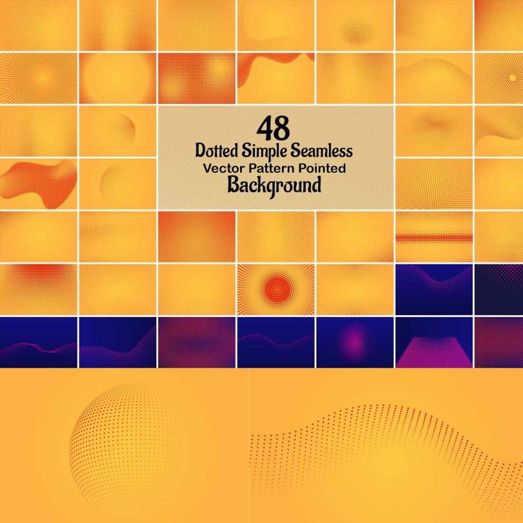 48 Dotted Pattern Vector Background - MasterBundles