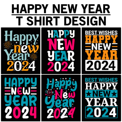 HAPPY NEW YER T SHIRT DESIGN 2024 cover image.