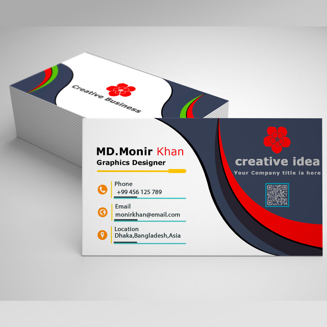 Premium Ultra Modern Business Card Design preview image.